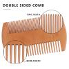 Beard Comb Brush Set with Storage Bag, Skin Friendly Beard Brush with Soft Bristles, Double Sided Mustache Beard Comb Kit for Styling, Durable Beard Care Kit for Home Hair Salon view 4