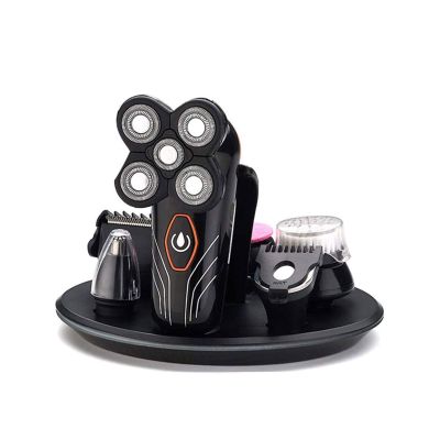 LIIAV Head Shavers for Bald Men,Electric Shavers for Men Cordless Rechargeable Wet Dry,5-in-1 Waterproof Electric Razor Rotary Shaver Grooming Kit with Hair Clippers Beard Trimmer Nose Hair Trimmer