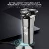 LIIAV Electric Shaver Razor for Men, Quick Rechargeable Wet Dry Rotary Shaver with LED Display, Portable Face Shaver Cordless Travel USB Rechargeable Shaver view 2