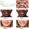 2 Pairs Instant Veneers Dentures Cosmetic Fake Teeth Braces Whitening Cosmetic Tooth Covering Snap On Teeth Top and Bottom Clip in Veneers Teeth Temporary Upper and Lower False Teeth for Men Women view 3