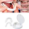 Giural 2 Pairs Instant Veneers Dentures, Cosmetic Teeth Veneers Temporary Denture Fake Teeth Smile Veneers Snap in Teeth, Snap on Veneers False Teeth Instant Teeth Whitening Kit for Men and Women view 3