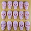 15 x Edible 3D Skulls, Skull icing toppers, cake cupcakes decorations T040 (Baby Pink) view 2