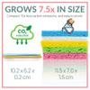 bioGo 10 Pack Compostable Pop-Up Sponges - Expanding, Non-Scratch, Plant-Based Dish Sponges - Washing Up Sponge - Cellulose Kitchen Sponge - Compostable Sponge view 2