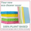 bioGo 10 Pack Compostable Pop-Up Sponges - Expanding, Non-Scratch, Plant-Based Dish Sponges - Washing Up Sponge - Cellulose Kitchen Sponge - Compostable Sponge view 4