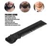 Beard Comb, Stylish Mustache Comb Smoothing Comb Teeth Three Dimensional Portrait Shape for Home for Travel for Office (Black) view 3