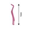 1pcs Eyelash Applicator,2 in 1 Eyelash Applicator Tool,Lash Tweezers Strip Lashes,Double Ended Eyelash Tool with Built in Lash Comb for Precise Lash Application, Curved Eyelash Tweezers Nipper(Pink) view 2