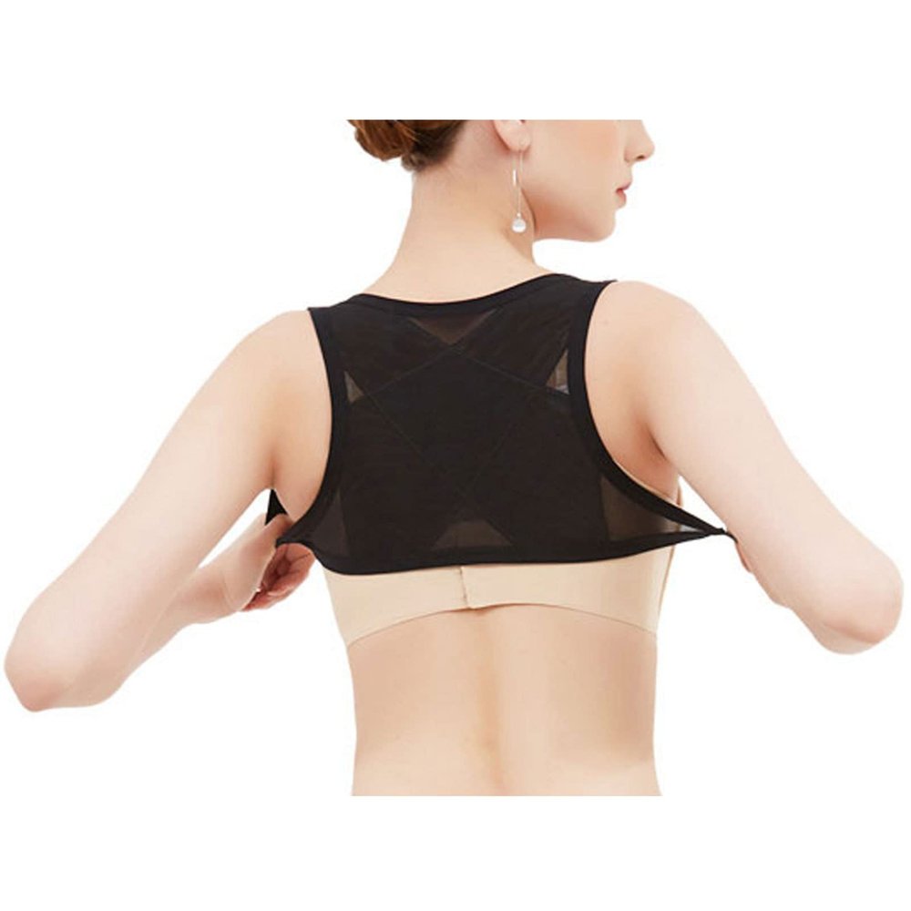 ZLCO Posture Corrector Back Brace Men Women | Fully Adjustable Back Support,Beige-L (Beige L) Present