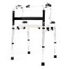 TOUISEDGI Lightweight Waterproof Folding Walker for Seniors, Adult Walker, Portable Medical Walker with Adjustable Height(Aluminum double bend with bath seat plate) view 1