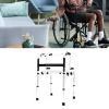 TOUISEDGI Lightweight Waterproof Folding Walker for Seniors, Adult Walker, Portable Medical Walker with Adjustable Height(Aluminum double bend with bath seat plate) view 2