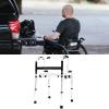 TOUISEDGI Lightweight Waterproof Folding Walker for Seniors, Adult Walker, Portable Medical Walker with Adjustable Height(Aluminum double bend with bath seat plate) view 4