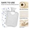 Cute Marine Anchor Lighthouse Pattern Hot Water Bottle with Soft Cover, 1 Liter Hot Water Bag for Neck and Shoulder Pain Relief, Hand Feet Warmer view 3