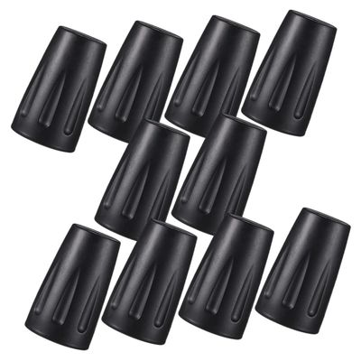 Garneck 10pcs Trekking Pole Slip Foot Pad Crutch Tips for Cane Tips Thickened Non-slip for Hiking Walking Stick