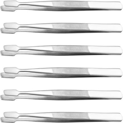 Beaupretty Lash Tool Makeup Kit 6 Pieces Eyebrow Tweezers Stainless Steel Eyelash Stamp Tweezers Cash Stamp Clips for Hair and Eyebrows Personal Tool