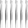 Beaupretty Lash Tool Makeup Kit 6 Pieces Eyebrow Tweezers Stainless Steel Eyelash Stamp Tweezers Cash Stamp Clips for Hair and Eyebrows Personal Tool view 2