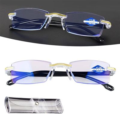 Pelinuar Anti-Blue Progressive Far And Near Dual-Use Reading Glasses,High Hardness Progressive Far and Near,Progressive Multifocus Reading Glasses with glasses box (+1.00/for 40-50)