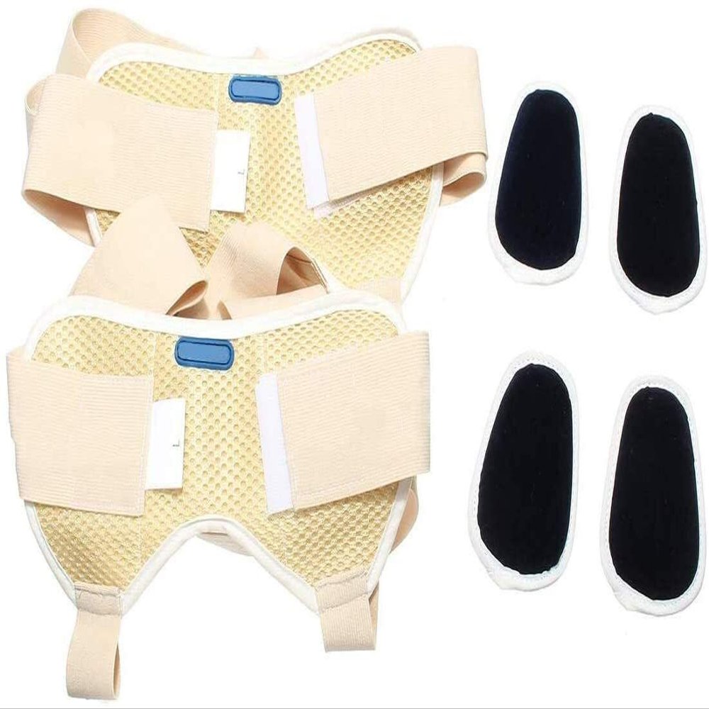 Samnuerly 2 Pcs Hernia Inguinal Support Belt Double Hernia Support Truss with 2 Removable Compression Pads and Slim Adjustable Straps for Single/Double Hernia belt