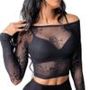 Buitifo Women Sexy Lingerie Fishnet Top Exotic Beach Cover Up(Black,M) view 1