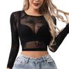 Buitifo Women Sexy Lingerie Fishnet Top Exotic Beach Cover Up(Black,M) view 2