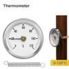 0-120 Stainless Steel Clamp-on Tube thermometer On Tube Heating Spring 63mm for Pipes, for SURFACE,Oil, Power Plants, Boat view 2