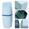 FORYNXHWIN 2 Pcs Travel Toothbrush Cup Travel Toothbrush Case Washing Cup Toothbrush Holder Travel Cup for Travel Hiking Camping Business Trip BathroomBlue and Grey view 3