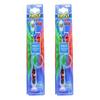 2 x Travel Kit Soft Toothbrush & Cap with Suction Cup Stand 3+ Purple/Teal view 1