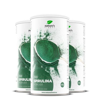 Nature's Finest by Nutrisslim Spirulina Organic Powder 750g, 100% Raw and Natural Organic Iron Powder, Vegan Iron Supplement, Vitamin for Fatigue and Tiredness, Vegan Protein Superfood Powder