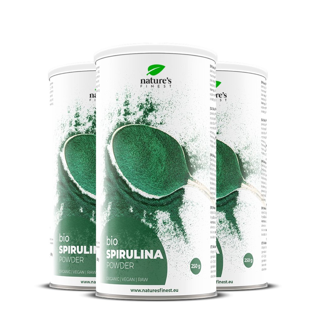 Nature's Finest by Nutrisslim Spirulina Organic Powder 750g, 100% Raw and Natural Organic Iron Powder, Vegan Iron Supplement, Vitamin for Fatigue and Tiredness, Vegan Protein Superfood Powder