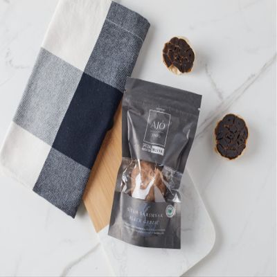 AJO 37400 Black Garlic Bulb%100 Natural Fermented 90 Days Ready to Eat