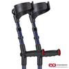 Ossenberg Soft Grip Closed Cuff Double Adjustable Crutches - Blue - Pair | Height Adjustable Elbow Crutches for Men Women Adults Arthritis Soft Comfy Handle Forearm Ergonomic view 2