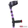 Ossenberg Soft Grip Closed Cuff Double Adjustable Crutch - Purple - Single | Height Adjustable Elbow Crutch for Men Women Adults Arthritis Soft Comfy Handle Forearm Ergonomic view 2