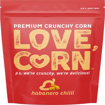 LOVE CORN ROASTED CORN SNACK - HABANERO CHILLI 45G - 10 PACK