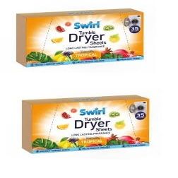 2 Pack Tropical Tumble Dryer Laundry Sheets - 70 Sheets For Fresh Clothes and Linen