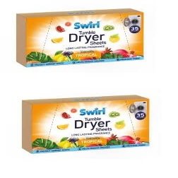 2 Pack Tropical Tumble Dryer Laundry Sheets - 70 Sheets For Fresh Clothes and Linen