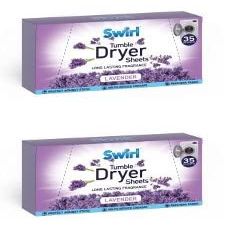 2 Pack Lavender Tumble Dryer Laundry Sheets - 70 Sheets For Fresh Clothes and Linen