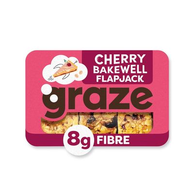 Graze Cherry Bakewell Flapjack Punnet (Pack of 9)