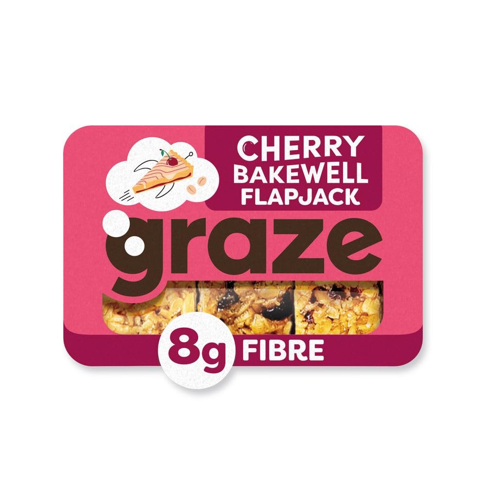 Graze Cherry Bakewell Flapjack Punnet (Pack of 9)