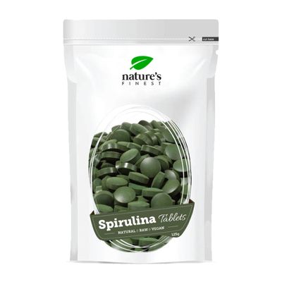 Nature's Finest by Nutrisslim Spirulina Tablets 250mg per Tablet (500 Tablets), 100% Organic Herbal Supplements, Natural Iron and Chlorophyll Source, Immune Booster Supplement - Vegan