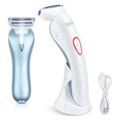 yusvwkj Electric Shaver for Women, Painless Womens Razor for Face Legs Underarms Bikini, Cordless Wet & Dry Lady Shaver for Women, Rechargeable Waterproof Lady Body Shaver with LED Light