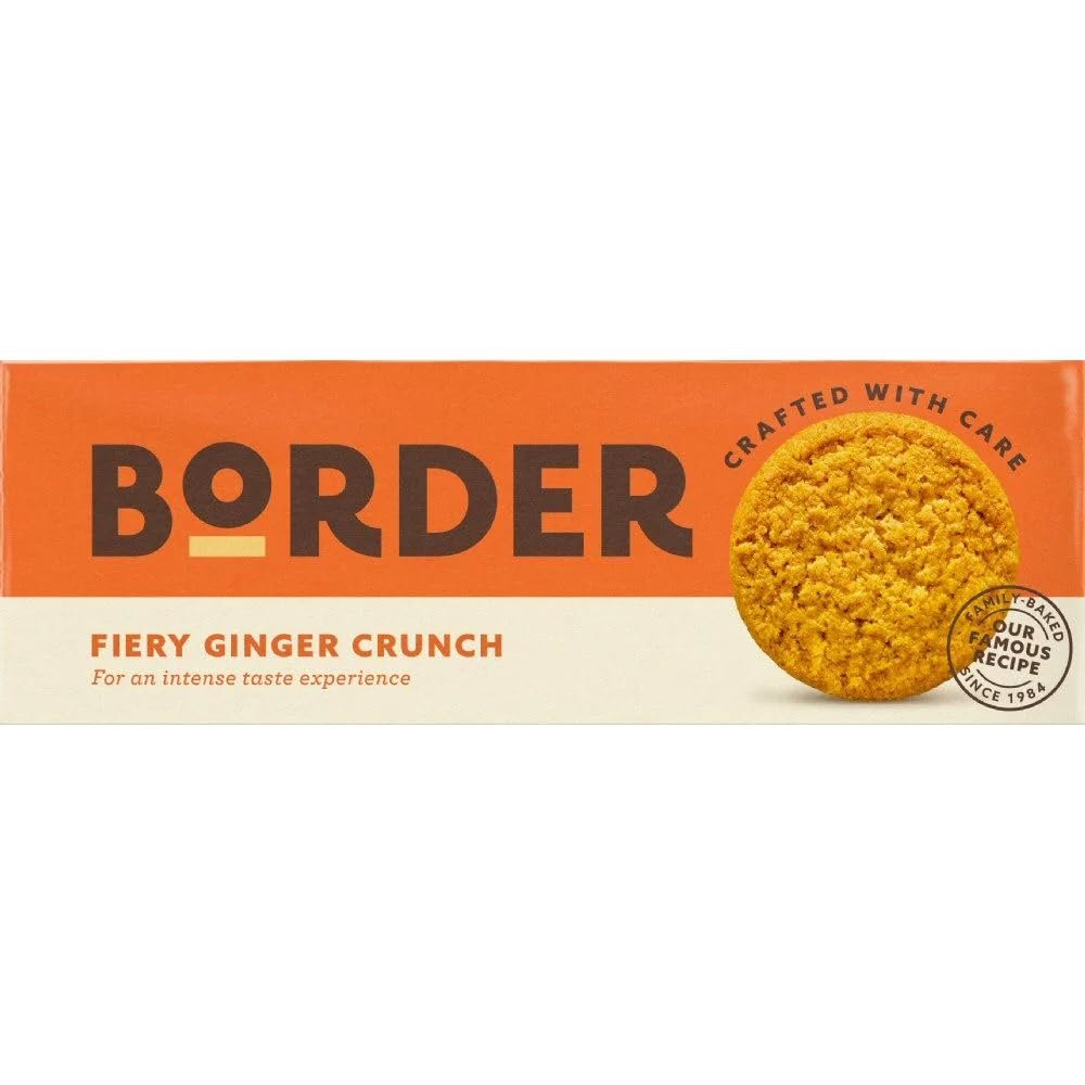 BORDER FIERY GINGER CRUNCH 135G - 12 PACK