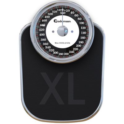 Adamson A28 Bathroom Scales - Up to 550lb, Heavy Weight, Anti-Skid Rubber Surface, Extra Large Numbers - High Precision Weighing Scales for Body Weight - Durable with 20-Year Assurance - New Version
