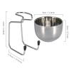 ANKROYU Shaving Brush Holder with Soap Bowl, Stainless Steel Shaving Brush Holder, Facial Cleansing Tools for Men, Shaving Care Kit view 2