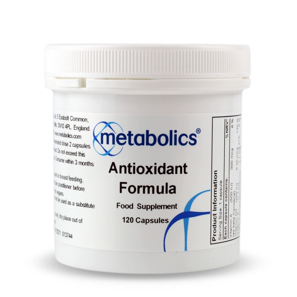 Antioxidant Formula 60 Capsules | Comprehensive BroadSpectrum Antioxidant Blend with Olive Leaf, Turmeric, Green Tea, Coq, ALA, Lutein & Astaxanthin | UK Made | Metabolics