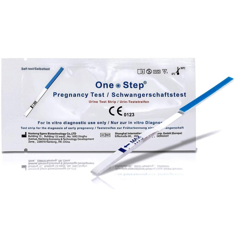 One Step: 50 x Early Detection 25mIU Pregnancy Test Strips - Fast, Easy and Accurate Home Testing