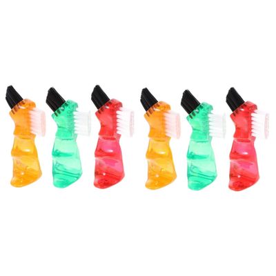 6 Pcs Toothbrush Extra Soft Toothbrushes Cleaning Toothbrushes Cleaning Brush Brush Toothbrush Brush Dual Head Creative Small Mini