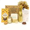Little Box of Happiness Gift Set - Pamper Gifts For Women, Wine Gift For Her, Best Friend Gift, Birthday Gift With Soy Candle, Chocolate Hamper Gifts For Women (Gold) view 3