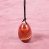 40x25MM Yoni Egg Natural Stone Kegel Massage Ball Crystal Rose Quartz Jade Tool,Red Agate view 1