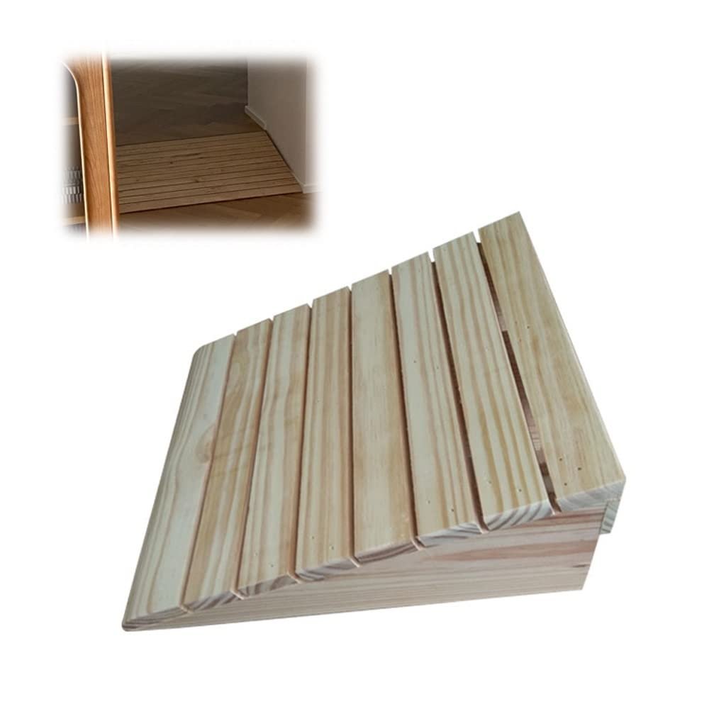 XFAK Wheelchair Ramps For Doorways- Wood, Dog Ramps Portable Threshold Ramps, Solid Wood Pet Ramp, 6inch Rise Curb Ramps For Front Door/Garage (Size : 34x30x13cm)
