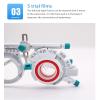 JOSKAA Adjustable Optical Trial Lens Frame,Optical Trial Lens Frame,Eye Optometry Lens Frame,48mm~80mm Adjustable Universal Optical Trial Frame,Can Be Inserted 5 Lenses view 4