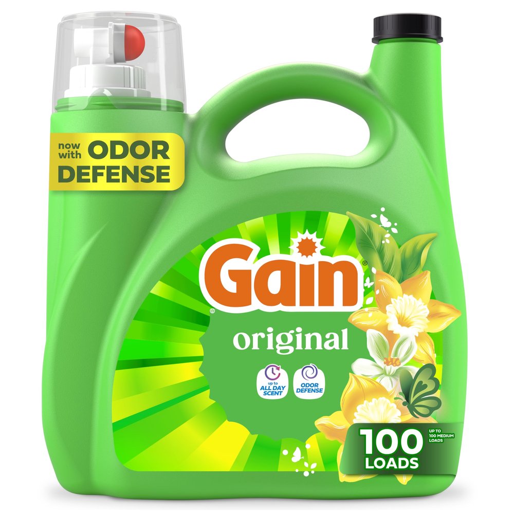 Gain + Aroma Boost Liquid Laundry Detergent Original Scent 107 Loads 154 oz HE Compatible