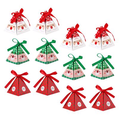 Toyvian 24pcs Small Christmas Candy Boxes Holiday Decor Storage Boxes Xmas Party Candy Cases